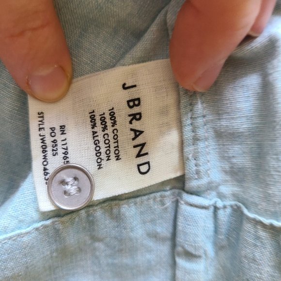 J Brand Cotton Chambray Denim Sleeveless Top - Picture 4 of 6